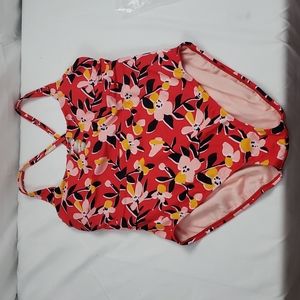 Beach Betty by Miracle Brands Women's Size X-Large Red One Piece Bathing S…